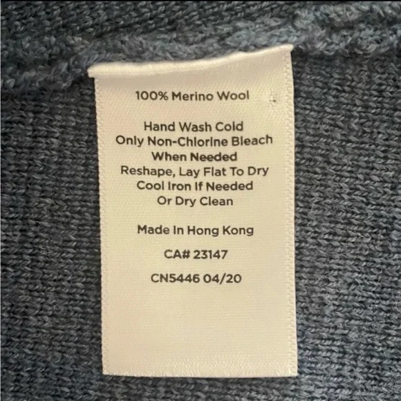 Talbots Merino Sweater Jacket Blazer in Heathered Denim Blue Medium - Picture 7 of 11